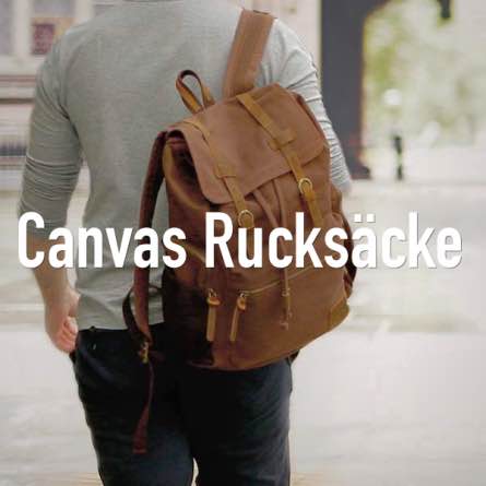 Laptop Echt Leder Canvas Vintage Rucksack Schulrucksack Business Unisex Backpack 