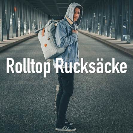 Baulanna Roll-Top Rucksack 15,6 Zoll Damen Herren,Wasserdicht Tagesrucksack Schulrucksack College-Rucksack Backpack Black 